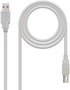 Nanocable Cable USB 2.0 para Impresora Tipo A-B Macho, 1.8m, Beige